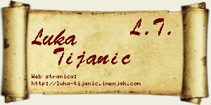 Luka Tijanić vizit kartica